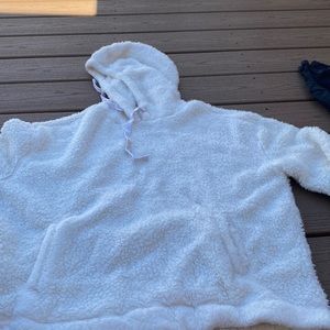White fluffy hoodie